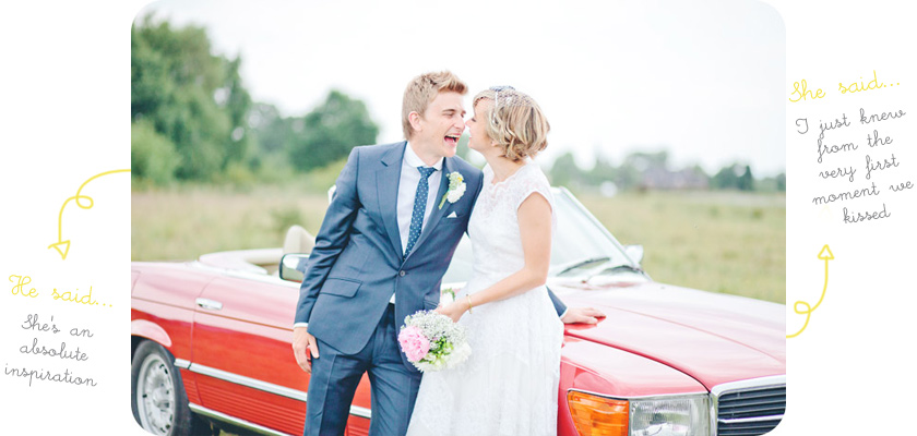 Creative DIY field wedding