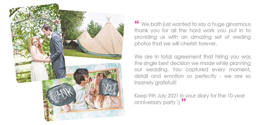 Destination wedding photographer feedback