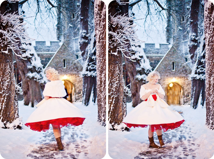snow wedding photography